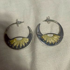 Silver flower earrings